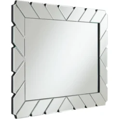 Possini Euro Design Prandini Rectangular Vanity Wall Mirror Modern Beveled Mirrored Glass Tile Frame 28" Wide For Bathroom Bedroom Home House Entryway -Possini Euro Design Shop GUEST a479b77f c751 4956 a530 2c11889408b2