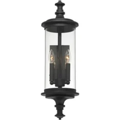 Possini Euro Design Medici Modern Outdoor Wall Light Fixture Black Metal 24 1/2" Clear Glass For Post Exterior Barn Deck House Porch Yard Patio Home -Possini Euro Design Shop GUEST a55e72b0 6dcf 4721 9603 8b3c291f9d71