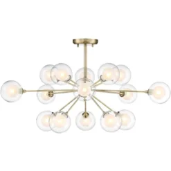 Possini Euro Design Modern Ceiling Light Semi Flush Mount Fixture Sputnik Brass 30 1/2" Wide 15-Light Double Glass Ball Hallway 11 Possini Euro Design Modern Ceiling Light Semi Flush Mount Fixture Sputnik Brass 30 1/2" Wide 15-Light Double Glass Ball Hallway -Possini Euro Design Shop GUEST a5d5d52f e87f 49d6 be3a b66722eec602