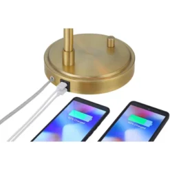 Possini Euro Design Possini Euro Vaile Desk Lamp With Dual USB Ports Warm Gold With Glass Shade -Possini Euro Design Shop GUEST a642064a 0eab 4bed 9e47 2cd76b7cd821