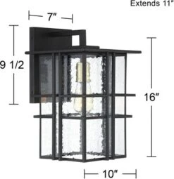 Possini Euro Design Arley Modern Industrial Outdoor Wall Light Fixtures Set Of 2 Black 16" Seedy Glass For Post Exterior Barn Deck House -Possini Euro Design Shop GUEST a6602b17 7a9e 4bf6 b5d0 a3bef839e4bd