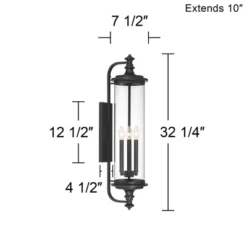Possini Euro Design Medici Modern Outdoor Wall Light Fixture Black 32 1/4" Clear Glass Cylinder Shade For Post Exterior Barn Deck House Porch Yard 15 Possini Euro Design Medici Modern Outdoor Wall Light Fixture Black 32 1/4" Clear Glass Cylinder Shade For Post Exterior Barn Deck House Porch Yard -Possini Euro Design Shop GUEST a8c307d9 3487 43cb 8cf0 ad80c0a25b95