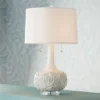 Possini Euro Design Natalia Modern Country Cottage Table Lamp 27" Tall White Ceramic Glaze Textured Floral Drum Shade For Bedroom Living Room Bedside 2 Possini Euro Design Natalia Modern Country Cottage Table Lamp 27" Tall White Ceramic Glaze Textured Floral Drum Shade For Bedroom Living Room Bedside -Possini Euro Design Shop GUEST a9c912e3 f5b8 4cab 946c 15a04478d642