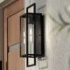 Possini Euro Design Jericho Modern Outdoor Wall Light Fixture Textured Black Metal 19" Clear Glass Panel For Post Exterior Barn Deck House Porch Yard -Possini Euro Design Shop GUEST ababa9ae d9d2 4d6f 89c1 e994e820c955