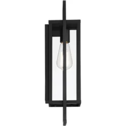 Possini Euro Design Jericho Modern Outdoor Wall Light Fixture Textured Black Metal 19" Clear Glass Panel For Post Exterior Barn Deck House Porch Yard -Possini Euro Design Shop GUEST ac45f3da ab77 41f1 9439 8c27f3afed8a