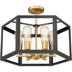 Possini Euro Design Beni Industrial Modern Farmhouse Ceiling Light Semi Flush Mount Fixture 20" Wide Antique Bronze Gold 6-Light For Bedroom Kitchen 14 Possini Euro Design Beni Industrial Modern Farmhouse Ceiling Light Semi Flush Mount Fixture 20" Wide Antique Bronze Gold 6-Light For Bedroom Kitchen -Possini Euro Design Shop GUEST acbcec3f 223c 45c8 ab74 7a04e1f4e078