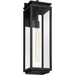 Possini Euro Design Atkins Modern Outdoor Wall Light Fixture Matte Black 24" Clear Glass For Post Exterior Barn Deck House Porch Yard Patio Outside 12 Possini Euro Design Atkins Modern Outdoor Wall Light Fixture Matte Black 24" Clear Glass For Post Exterior Barn Deck House Porch Yard Patio Outside -Possini Euro Design Shop GUEST ae3e7270 dfeb 466b 948a 23b9d2434b7e