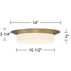 Possini Euro Design Melber Modern Ceiling Light Flush Mount Fixture 14" Wide Warm Brass Gold 3-Light Opal White Glass Shade For Bedroom Living Room 11 Possini Euro Design Melber Modern Ceiling Light Flush Mount Fixture 14" Wide Warm Brass Gold 3-Light Opal White Glass Shade For Bedroom Living Room -Possini Euro Design Shop GUEST b285aa94 b8ac 4620 8846 61d63a9bf1a8