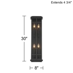Possini Euro Design Modern Industrial Outdoor Wall Light Fixture Cool Black Windowpane Frame 30" For Post Exterior Barn Deck House 15 Possini Euro Design Modern Industrial Outdoor Wall Light Fixture Cool Black Windowpane Frame 30" For Post Exterior Barn Deck House -Possini Euro Design Shop GUEST b4f4601c dee6 4614 94b8 4671303354dc
