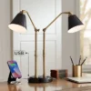 Possini Euro Design Sentry Modern Mid Century Desk Lamp 23" High Black Brass With USB Charging Port LED Adjustable Cone Shade For Bedroom Living Room 1 Possini Euro Design Sentry Modern Mid Century Desk Lamp 23" High Black Brass With USB Charging Port LED Adjustable Cone Shade For Bedroom Living Room -Possini Euro Design Shop GUEST b54ba3a8 fb04 4798 bbf9 ebae1a38c484