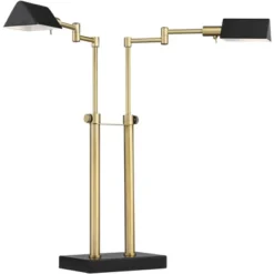 Possini Euro Design Keegan Modern Desk Lamp 24" High Warm Brass With Dual USB Charging Ports LED Adjustable Black Shade For Bedroom Living Room Desk -Possini Euro Design Shop GUEST b6d2dc1f e4b2 4213 b84f 70fdd43c4979