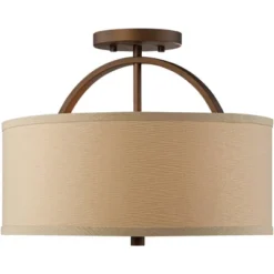 Possini Euro Design Halsted Modern Ceiling Light Semi Flush Mount Fixture 15" Wide Brushed Bronze 2-Light Oatmeal Linen Drum For Bedroom Living Room 11 Possini Euro Design Halsted Modern Ceiling Light Semi Flush Mount Fixture 15" Wide Brushed Bronze 2-Light Oatmeal Linen Drum For Bedroom Living Room -Possini Euro Design Shop GUEST bd8bffae 3ad9 41dc bc1b 11de48eff671