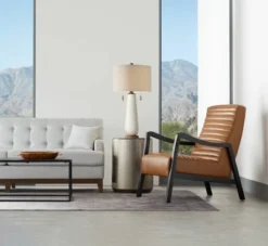 Possini Euro Design Kingston Modern Mid Century Table Lamp 32 3/4" Tall White Grooved Patterned Ceramic Taupe Drum Shade For Bedroom Living Room House -Possini Euro Design Shop GUEST bece14fc 11c5 423a 8af6 4fc533542cb9