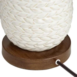 Possini Euro Design Kingston Modern Mid Century Table Lamp 32 3/4" Tall White Grooved Patterned Ceramic Taupe Drum Shade For Bedroom Living Room House -Possini Euro Design Shop GUEST c12bed6b fcb9 4908 b096 45239dc2c14d