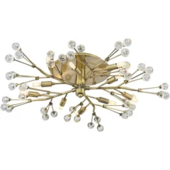 Possini Euro Design Ceiling Light Semi Flush Mount Fixture LED Brass 27 1/2" Wide 10-Light Crystal Berry For Living Room 14 Possini Euro Design Ceiling Light Semi Flush Mount Fixture LED Brass 27 1/2" Wide 10-Light Crystal Berry For Living Room -Possini Euro Design Shop GUEST c41857f5 626a 4dda a835 2734a4fd62aa