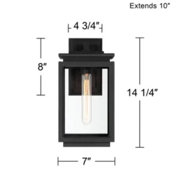 Possini Euro Design Atkins Modern Outdoor Wall Light Fixture Matte Black 14 1/4" Clear Glass For Post Exterior Barn Deck House Porch Yard Posts Patio 15 Possini Euro Design Atkins Modern Outdoor Wall Light Fixture Matte Black 14 1/4" Clear Glass For Post Exterior Barn Deck House Porch Yard Posts Patio -Possini Euro Design Shop GUEST c4f94a04 427c 45f8 8ab8 4730e3953599