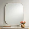 Possini Euro Design Bailey Rounded Corner Rectangular Vanity Wall Mirror Modern Beveled Brushed Gold Frame 27" Wide For Bathroom Bedroom Home Office -Possini Euro Design Shop GUEST c53639dd 8ad0 4151 9a17 301781f6e16f