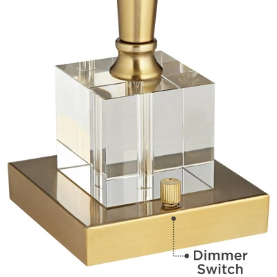 Possini Euro Design Wayne Modern Table Lamps 29 1/4" Tall Set Of 2 Brass With USB Charging Port White Fabric Drum Shade For Bedroom Living Room Kids 6 Possini Euro Design Wayne Modern Table Lamps 29 1/4" Tall Set Of 2 Brass With USB Charging Port White Fabric Drum Shade For Bedroom Living Room Kids - Image 4