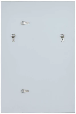 Possini Euro Design Relevei Rectangular Vanity Decorative Wall Mirror Modern Silver Wood Metal Frame 26" Wide Bathroom Bedroom Home 8 Possini Euro Design Relevei Rectangular Vanity Decorative Wall Mirror Modern Silver Wood Metal Frame 26" Wide Bathroom Bedroom Home - Image 7