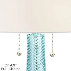 Possini Euro Design Modern Table Lamps 28.5" Tall Set Of 2 Light Sky Blue Fluted Glass White Drum Shade For Living Room Bedroom Office Family 13 Possini Euro Design Modern Table Lamps 28.5" Tall Set Of 2 Light Sky Blue Fluted Glass White Drum Shade For Living Room Bedroom Office Family -Possini Euro Design Shop GUEST ce33ce39 37d6 42db 8e19 08e49bf1dc90