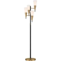 Possini Euro Design Quatro Mid Century Modern Tree Floor Lamp 71" Tall Black Gold Metal 4 Light Frosted Glass Cone Shade For Living Room Bedroom House 17 Possini Euro Design Quatro Mid Century Modern Tree Floor Lamp 71" Tall Black Gold Metal 4 Light Frosted Glass Cone Shade For Living Room Bedroom House -Possini Euro Design Shop GUEST cf13b0f8 cfb6 4df7 90c4 f481aedbc918