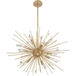 Possini Euro Design Janae Plated Gold Chandelier 29 1/2" Wide Modern Sputnik 12-Light Fixture For Dining Room House Foyer Kitchen Island Entryway -Possini Euro Design Shop GUEST d2ee25e0 8698 4b6a b1c0 66a5efef7c3f