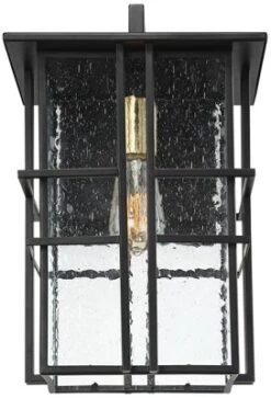 Possini Euro Design Arley Modern Industrial Outdoor Wall Light Fixtures Set Of 2 Black 16" Seedy Glass For Post Exterior Barn Deck House -Possini Euro Design Shop GUEST d4b9fe35 0bfc 4ae6 8289 06a4992adca8