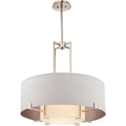 Possini Euro Design Concentric Brushed Nickel Pendant Chandelier 28" Wide Modern White Fabric Drum 4-Light For Dining Room House Foyer Kitchen Island 11 Possini Euro Design Concentric Brushed Nickel Pendant Chandelier 28" Wide Modern White Fabric Drum 4-Light For Dining Room House Foyer Kitchen Island -Possini Euro Design Shop GUEST d4c77281 50a1 44c9 8668 6236f1916b0c