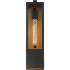 Possini Euro Design Berk Modern Outdoor Wall Light Fixture Textured Black 16" Clear Glass For Post Exterior Barn Deck House Porch Yard Posts Patio -Possini Euro Design Shop GUEST da83069b 7e6b 49ad a4f9 5d42bbfbba2d