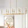 Possini Euro Design Kime Gold Linear Pendant Chandelier 50" Wide Modern 8-Light Fixture For Dining Room House Foyer Kitchen Island Entryway Bedroom -Possini Euro Design Shop GUEST dcf77310 0ee3 47be 8f40 19a6f2c579fc