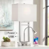 Possini Euro Design Modern Table Lamp With USB Outlet Reading Light LED 29.25" Tall Brushed Nickel Rectangular Off White Shade Bedroom Office 2 Possini Euro Design Modern Table Lamp With USB Outlet Reading Light LED 29.25" Tall Brushed Nickel Rectangular Off White Shade Bedroom Office -Possini Euro Design Shop GUEST deddd0e4 9a88 4a02 b8f6 8a3608fc9c15