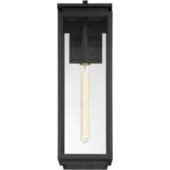 Possini Euro Design Atkins Modern Outdoor Wall Light Fixture Matte Black 24" Clear Glass For Post Exterior Barn Deck House Porch Yard Patio Outside 11 Possini Euro Design Atkins Modern Outdoor Wall Light Fixture Matte Black 24" Clear Glass For Post Exterior Barn Deck House Porch Yard Patio Outside -Possini Euro Design Shop GUEST e1746b35 48a4 4dea b7ab 391c9b779ae3