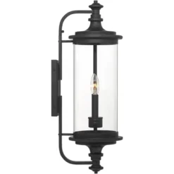Possini Euro Design Medici Modern Outdoor Wall Light Fixture Black Metal 24 1/2" Clear Glass For Post Exterior Barn Deck House Porch Yard Patio Home -Possini Euro Design Shop GUEST e1c52b36 645a 4077 a02f 3303c234fbe0