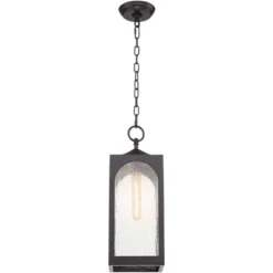 Possini Euro Design Tyne Modern Industrial Outdoor Hanging Light Bronze 19" Seedy Glass Shade For Post Exterior Barn Deck House Porch Yard Patio Home -Possini Euro Design Shop GUEST e28c827f 471b 415f 92c1 5eddb22b4cba