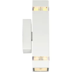 Possini Euro Design Modern Outdoor Wall Light Fixture White 2-Light Up Down 10 1/2" Clear Glass Inserts For Exterior Barn Deck House Porch Yard Patio 12 Possini Euro Design Modern Outdoor Wall Light Fixture White 2-Light Up Down 10 1/2" Clear Glass Inserts For Exterior Barn Deck House Porch Yard Patio -Possini Euro Design Shop GUEST e7cc3024 a522 455c bfde cfb30d448b0a