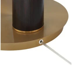 Possini Euro Design Mid Century Modern Arc Floor Lamp 72 1/2" Tall Espresso Warm Gold Metal White Linen Drum Shade For Living Room -Possini Euro Design Shop GUEST e96210de 0540 48da bfb6 e1a2d897f296