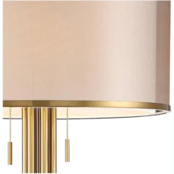 Possini Euro Design Granview Modern Floor Lamp 70 1/2" Tall Brass Metal Sheer Organza Outer Linen Inner Drum Shade For Living Room Bedroom Office Home -Possini Euro Design Shop GUEST e98e51f4 a68c 426a 8b07 fc712b79f8c9