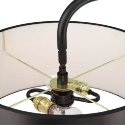 Possini Euro Design Raven Modern 66" Tall Chairside Arc Table Lamp Matte Black Metal Fabric Drum Shade For Living Room Reading Bedroom -Possini Euro Design Shop GUEST eb73aded 6f9b 4867 98f9 72c46973dbb1