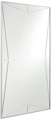 Possini Euro Design Relevei Rectangular Vanity Decorative Wall Mirror Modern Silver Wood Metal Frame 26" Wide Bathroom Bedroom Home 6 Possini Euro Design Relevei Rectangular Vanity Decorative Wall Mirror Modern Silver Wood Metal Frame 26" Wide Bathroom Bedroom Home - Image 5