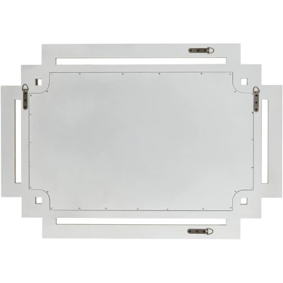 Possini Euro Design Erte Rectangular Vanity Wall Mirror Modern Beveled Silver Leaf Beaded Openwork Frame 27" Wide For Bathroom Bedroom Living Room 8 Possini Euro Design Erte Rectangular Vanity Wall Mirror Modern Beveled Silver Leaf Beaded Openwork Frame 27" Wide For Bathroom Bedroom Living Room - Image 6
