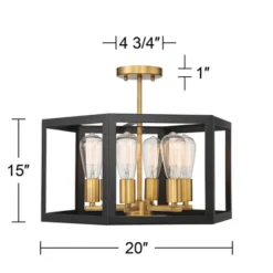 Possini Euro Design Beni Industrial Modern Farmhouse Ceiling Light Semi Flush Mount Fixture 20" Wide Antique Bronze Gold 6-Light For Bedroom Kitchen 17 Possini Euro Design Beni Industrial Modern Farmhouse Ceiling Light Semi Flush Mount Fixture 20" Wide Antique Bronze Gold 6-Light For Bedroom Kitchen -Possini Euro Design Shop GUEST f2a3a383 5b8a 4c13 bc86 92ca1f31f72c