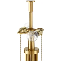 Possini Euro Design Granview Modern Floor Lamp 70 1/2" Tall Brass Metal Sheer Organza Outer Linen Inner Drum Shade For Living Room Bedroom Office Home -Possini Euro Design Shop GUEST f34eab0b 7cdc 40ac b2ba 87e39bcea8b3