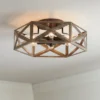 Possini Euro Design Moorcroft Modern Farmhouse Ceiling Light Semi Flush Mount Fixture 14 1/2" Wide Dark Wood Bronze 6-Light Hexagon Frame For Bedroom -Possini Euro Design Shop GUEST f38374f0 a240 4b17 94be 57ebe1cf9230