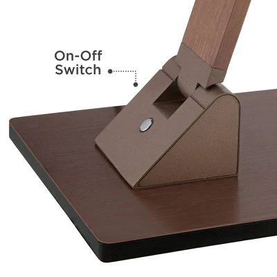 Possini Euro Design Bentley Modern Desk Lamp 21" High French Bronze Aluminum Metal LED Touch On Off Adjustable Head For Bedroom Living Room Office 5 Possini Euro Design Bentley Modern Desk Lamp 21" High French Bronze Aluminum Metal LED Touch On Off Adjustable Head For Bedroom Living Room Office - Image 3