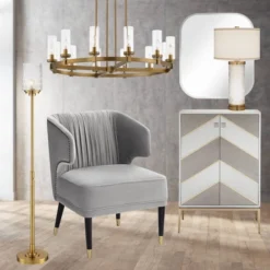 Possini Euro Design Bailey Rounded Corner Rectangular Vanity Wall Mirror Modern Beveled Brushed Gold Frame 27" Wide For Bathroom Bedroom Home Office -Possini Euro Design Shop GUEST f67bbb22 9da7 46e6 9bf8 df3bc0115601