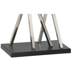 Possini Euro Design Modern Table Lamps 30" Tall Set Of 2 Brushed Steel Black White Linen Rectangular Shade For Living Room Family Bedroom -Possini Euro Design Shop GUEST f7c8e907 ead1 49c6 8771 a07373b52bbb