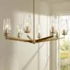 Possini Euro Design Byzantium Warm Gold Chandelier 35" Wide Modern Clear Glass Shade 8-Light Fixture For Dining Room Foyer Kitchen Island Entryway -Possini Euro Design Shop GUEST f9c8f303 dd50 49ff ac69 56108895c445
