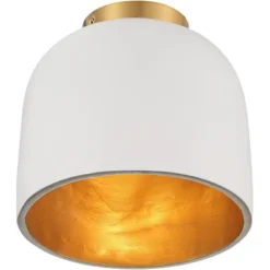 Possini Euro Design Merrick Modern Industrial Ceiling Light Flush Mount Fixture 9 1/4" Wide White Cement Gold For Bedroom Kitchen Living Room Hallway 10 Possini Euro Design Merrick Modern Industrial Ceiling Light Flush Mount Fixture 9 1/4" Wide White Cement Gold For Bedroom Kitchen Living Room Hallway -Possini Euro Design Shop GUEST fbc4bc1b 4c28 4878 bb3e 12a42c5582f7
