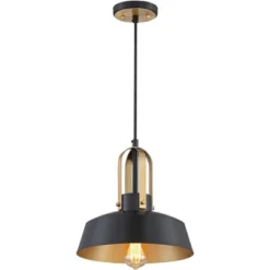 Possini Euro Design Black Warm Brass Mini Pendant Lighting Fixture 12" Wide Farmhouse Rustic For Dining Room House Home Kitchen Island High Ceilings -Possini Euro Design Shop GUEST fcdf48d7 6bba 42be b54f abaacbbe4e15