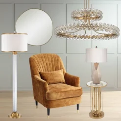 Possini Euro Design Rorschach Uneven Round Vanity Wall Mirror Modern Champagne Frame 30" Wide For Bathroom Bedroom Living Room Office Entryway House -Possini Euro Design Shop GUEST fed96e72 66c7 45da 9770 5f88e232e069